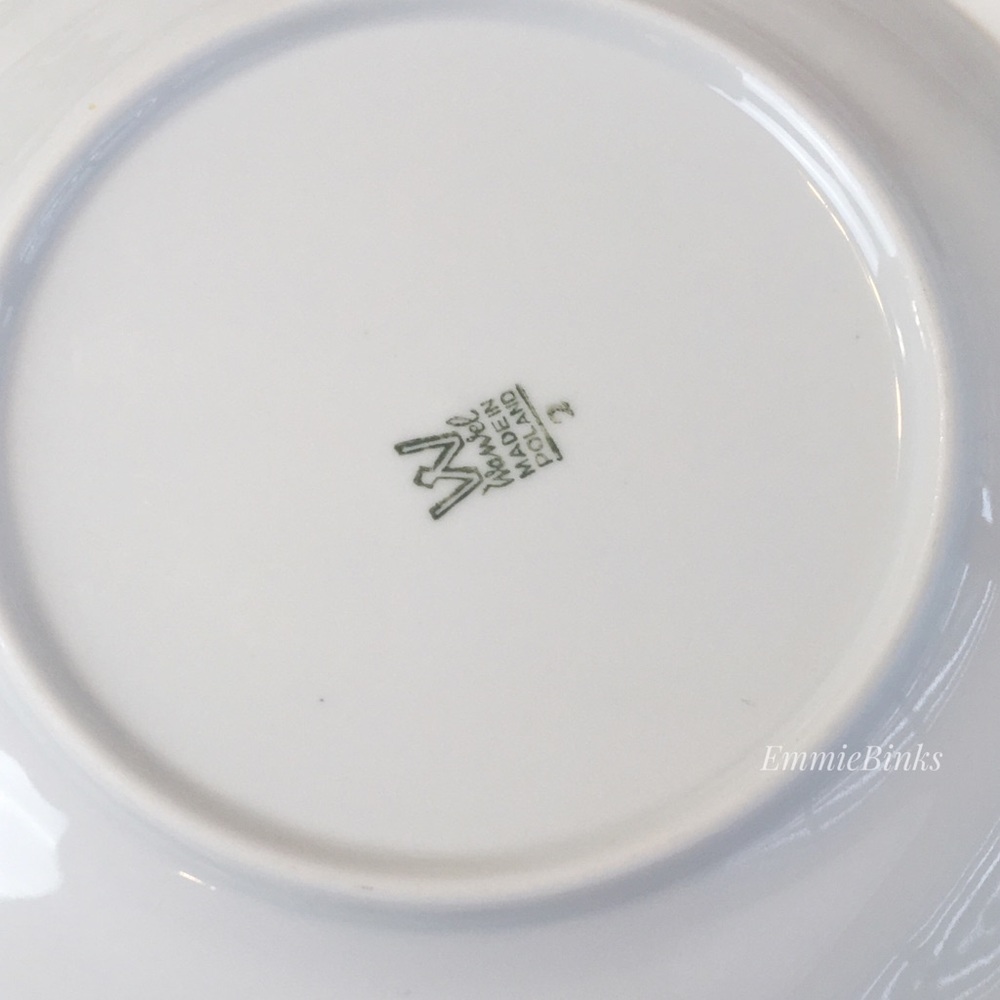 Vtg 1940s Wawel Fine Porcelain Rose Garden Gold Trim Bread & Butter Plates (2) - Picture 9 of 16